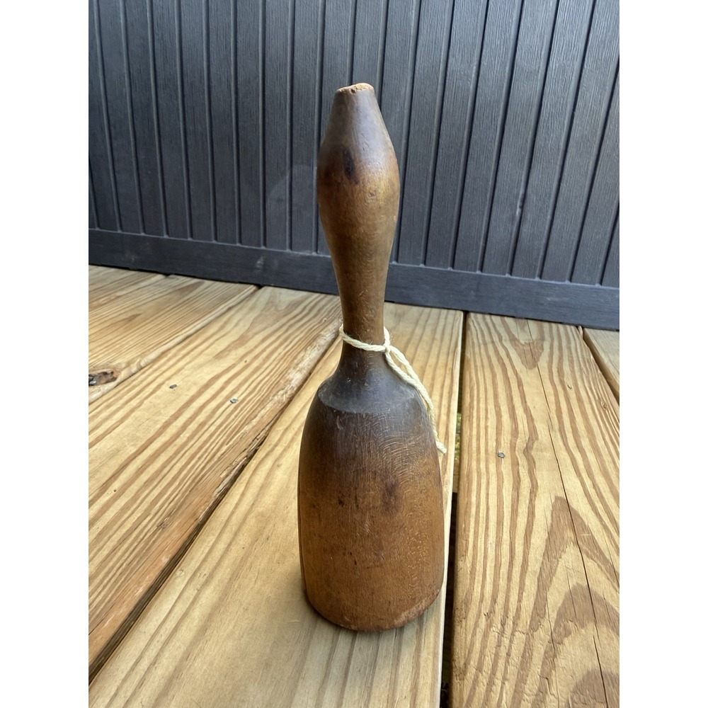 Vintage Primitive Farmhouse Wood Pestle Mallet Masher Kitchen Tool 9"